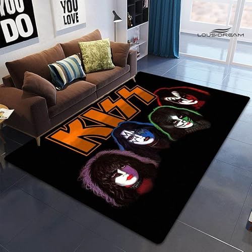 bailongma Kiss Print Flanell Teppich Spielzimmer Wohnzimmer Schlafzimmer Anti-Rutsch Band Teppich Fotografie Requisiten Geburtstagsgeschenk M1227 80×120CM von bailongma