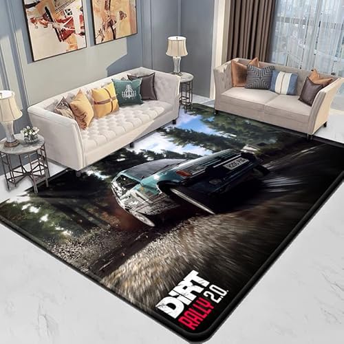 bailongma Schmutz Rallye Auto Druck Flanell Teppich Eingang Türmatte Dekoration Bodenmatte Anti-Rutsch-Teppich G1085 120×180CM von bailongma