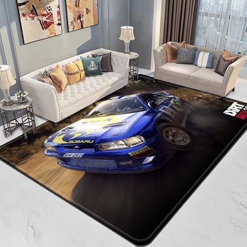 bailongma Schmutz Rallye Auto Druck Flanell Teppich Eingang Türmatte Dekoration Bodenmatte Anti-Rutsch-Teppich G459 80×120CM von bailongma