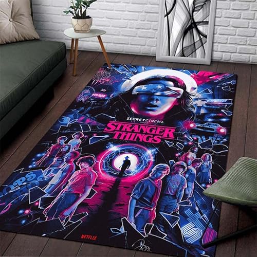 bailongma Stranger Printing Carpet for Living Room Home Decoration Play Rug Bedroom Aesthetic Floor Mat B2276 120X160CM von bailongma