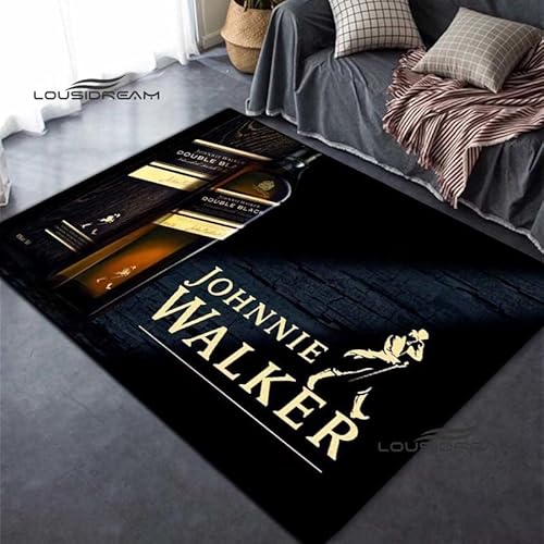 bailongma Whisky-Druck Flanellteppich Moderne Bar Großflächiger Weicher Teppich Arbeitszimmer Am Bett rutschfeste Bodenmatte B1082 40×60CM von bailongma