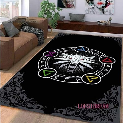 bailongma Witcher Print Eingangstürmatte Supernatural Flanell Teppich Balkon Bodenmatte Trending Mat Wohnkultur D2202 140×200CM von bailongma