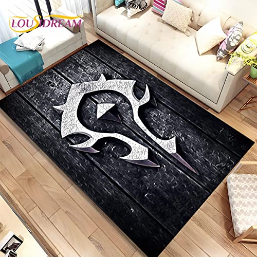bailongma World of W-Arcraft W-O-W Game Gamer Teppich Flanell Teppich Türmatte Dekoration rutschfeste Fußmatte D534 140×200CM von bailongma