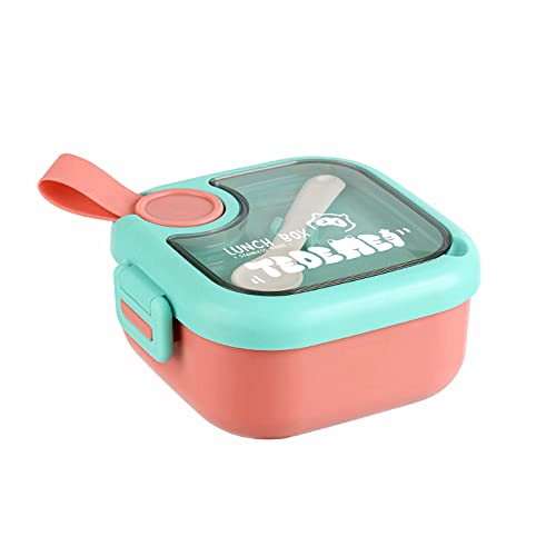 bainuote Tragbare Lunchbox für Baby 304 Edelstahl Baby Bento Box mit Löffel + Schere für Babynahrung, BPA-frei Baby Essen Sets Auslaufsiche abnehmbare Baby-Brotdose 750ML für unterwegs - （Rose+ Grün） von bainuote