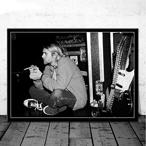 baiyinlongshop Leinwandbild Kurt Cobain Rockmusik Band Musik Sänger Star Wandkunst Bild Poster Und Drucke Für Raum Wohnkultur 40x60cm Ohne Rahmen von baiyinlongshop