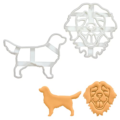 2er Set Golden Retriever Ausstechformen (Formen: Gesicht & Silhouette), 2 Teile, Bakerlogy von bakerlogy