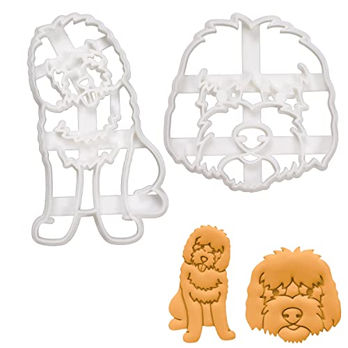 2er Set Goldendoodle Ausstechformen (Formen: Körper & Gesicht), 2 Teile, Bakerlogy von bakerlogy