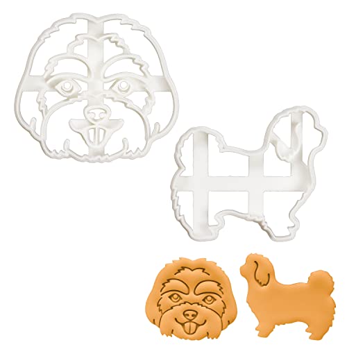 bakerlogy 2-teiliges Malteser (Hunderasse) Ausstechformen Set (Gesicht und Körper) von bakerlogy
