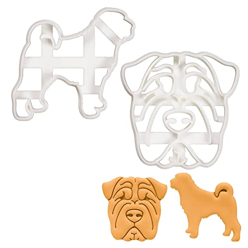 Bakerlogy Shar Pei Ausstechformen (2er Set: Gesicht & Silhouette) von bakerlogy