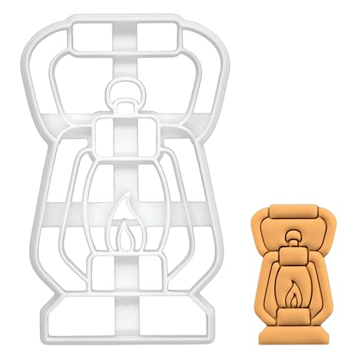 BAKERLOGY Camping Laterne Ausstechform - Detailliertes Keksausstecher-Design zum Backen und Basteln, ideal für Fondant, Teig, Ton von bakerlogy