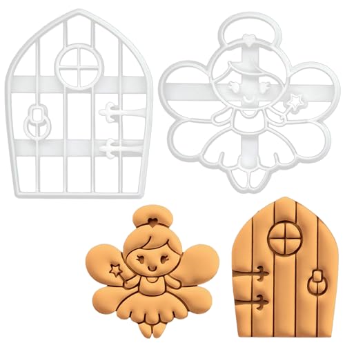 BAKERLOGY Sat von 2 Süße Fee und Feentür Ausstechformen - Detailliertes Keksausstecher-Design zum Backen und Basteln, ideal für Fondant, Teig, Ton BAKERLOGY Sat von 2 Süße Fee und Feentür Ausstechformen - Detailliertes Keksausstecher-Design zum Backen und Basteln, ideal für Fondant, Teig, Ton von bakerlogy