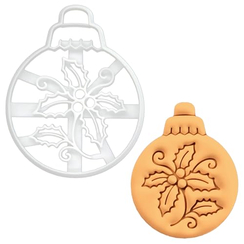 BAKERLOGY Weihnachten Stechpalme Christbaumschmuck Ausstechform - Weihnachtsbaumschmuck Ausstecher, Christbaumkugel Plätzchenausstecher, Weihnachtskugeln Keksausstecher BAKERLOGY Weihnachten Stechpalme Christbaumschmuck Ausstechform - Weihnachtsbaumschmuck Ausstecher, Christbaumkugel Plätzchenausstecher, Weihnachtskugeln Keksausstecher von bakerlogy