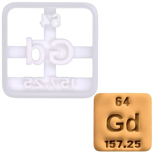 BAKERLOGY periodisches chemisches Element Gd Ausstechform (Formen: Element Gadolinium) von bakerlogy