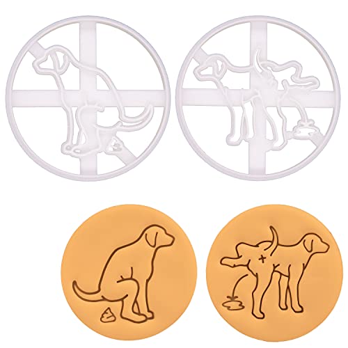 Sat von 2 Hundebeschilderung Ausstechformen (Hundekot und Hund pinkelt), 2 Teil von bakerlogy