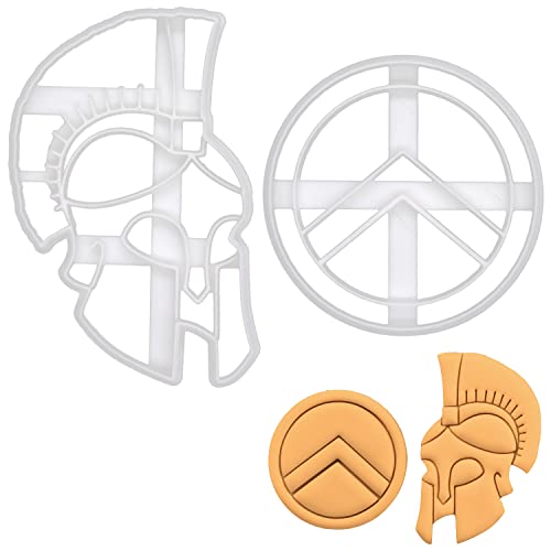 bakerlogy Spartanischer Schild und Helm Ausstechform, 2 Teil von bakerlogy