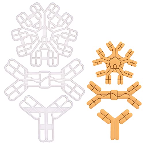 Sat von 3 Antikörper Ausstechformen (monoklonal, dimer, pentamer), 3 Teil von bakerlogy