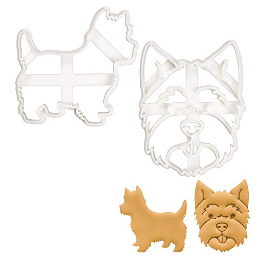 Satz von 2 West Highland White Terrier Ausstechformen (Formen: Gesicht und Silhouette), 2 Teil von bakerlogy