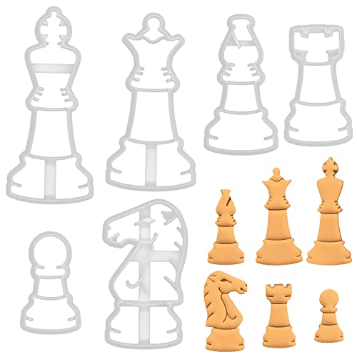 Satz von 6 Schachfiguren Ausstechformen (König, Dame, Türme, Springer, Läufer, und Bauern) von bakerlogy