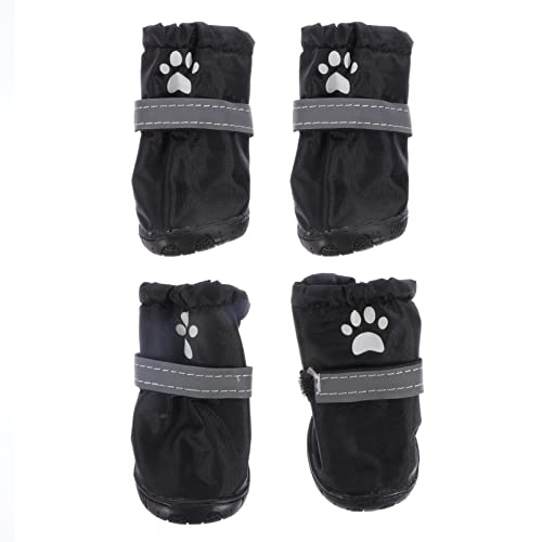 4 Stück Haustier wasserdichte Schuhe Regenschuhe für Hunde Winterstiefel für Hunde großer Rassen hundeschuhe Hunde Schuhe Regenstiefel Haustierstiefel Hundestiefel Golden Retriever von balacoo