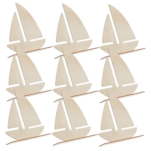 Balacoo 10 Stück Teiliges Segelboot Holzscheiben Naturbelassene DIY Holzausschnitte zum Bemalen Leichte Holzchips für Malprojekte und Kreative Bastelarbeiten Rustikale Dekoration für Balacoo 10 Stück Teiliges Segelboot Holzscheiben Naturbelassene DIY Holzausschnitte zum Bemalen Leichte Holzchips für Malprojekte und Kreative Bastelarbeiten Rustikale Dekoration für von balacoo