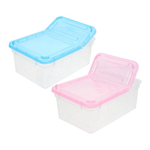 Balacoo 2Stücke Fütterungsbox für Schnecken und Reptilien Hochwertige Zuchtkästen mit Stabilem und Großzügigem Design für Haustiere und Futtertiere von balacoo