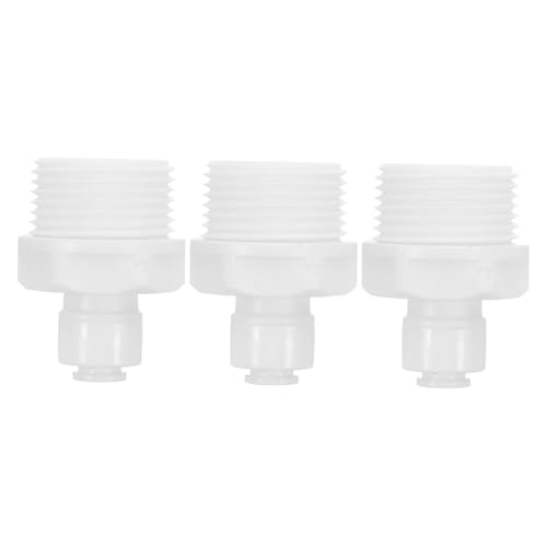 Balacoo 3 Stück Teiliges Gerader Wasserrohrverbinder aus Weißem Schnell zu Installierender Schlauchverbinder für Wasserfilter Kompatibel mit Ro Anlagen Flexible Schlauchadapter für Garten von balacoo