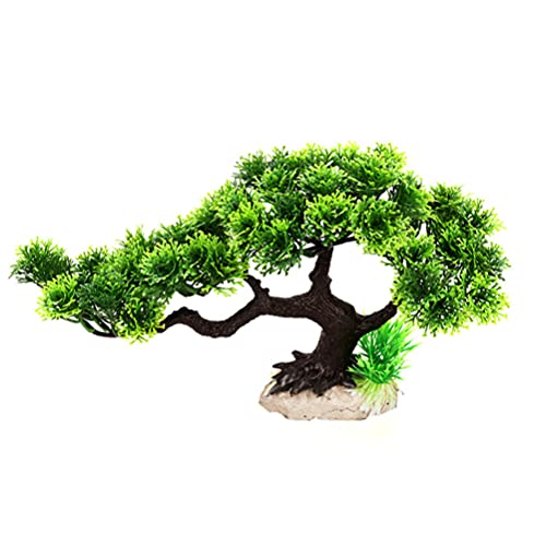 Balacoo Künstlicher Bonsai-Baum, künstliche Pflanze, Aquarium-Dekoration, künstliche Pflanzen, Kiefer-Baum-Ornament, Bonsai, DIY-Zubehör von balacoo