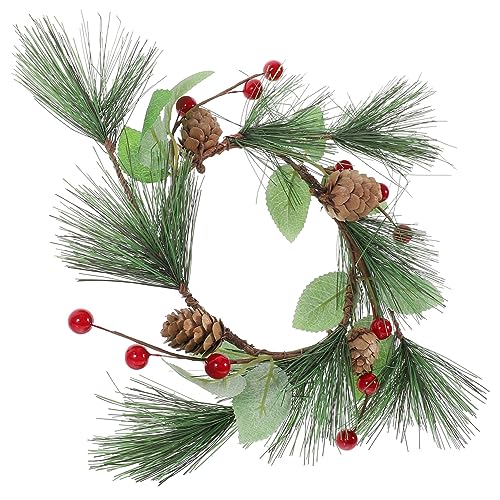 Balacoo Künstlicher Weihnachtskranz aus Langlebigem mit Tannennadeln und Beeren Wetterfest Detailreich Verarbeitet Vielseitig für Haustür Fenster und Weihnachtsdeko Innen und Außen von balacoo