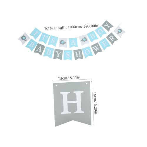 Balacoo Shower Banner Jungen Blau Silber Kinderparty Deko Hängend Für Babyparty Geburtstagsfeier Hintergrund Fotorequisite von balacoo