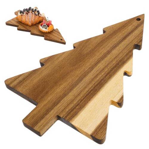 Balacoo Weihnachtsbaum-Charcuterie-Brett, Serviertablett aus Holz, Weihnachtskäse-Schneidebrett, Sushi-Teller, Beige, 38,1 x 22,9 cm, 10,2 cm Balacoo Weihnachtsbaum-Charcuterie-Brett, Serviertablett aus Holz, Weihnachtskäse-Schneidebrett, Sushi-Teller, Beige, 38,1 x 22,9 cm, 10,2 cm von balacoo