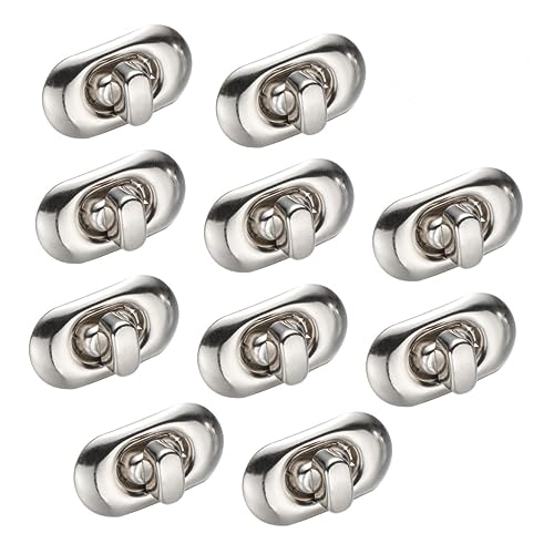 balacoo 10 Stück Teiliges Drehverschluss aus Metall in Silber Langlebiges Taschenverschluss Zubehör für DIY Lederhandtaschen Vielseitiger Ersatz für Beschädigte Geldbörsen und von balacoo