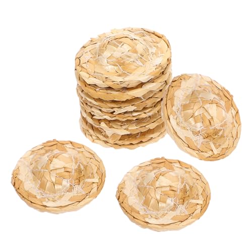 balacoo 10 Stück Teiliges Handgewebte Mini Strohhüte Handgefertigte Kleine Hüte für DIY Bastelprojekte Puppen Bären und Kreative Dekoration Langlebig und Vielseitig für Hobbykunst balacoo 10 Stück Teiliges Handgewebte Mini Strohhüte Handgefertigte Kleine Hüte für DIY Bastelprojekte Puppen Bären und Kreative Dekoration Langlebig und Vielseitig für Hobbykunst von balacoo