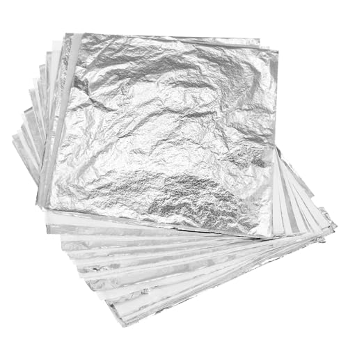 balacoo 100 Stück Teiliges Silbernes Imitations Gilding Folie Blattgold für Bastelkunst Möbeldekoration DIY Kunsthandwerk Langlebig Quadratisch Geeignet balacoo 100 Stück Teiliges Silbernes Imitations Gilding Folie Blattgold für Bastelkunst Möbeldekoration DIY Kunsthandwerk Langlebig Quadratisch Geeignet von balacoo