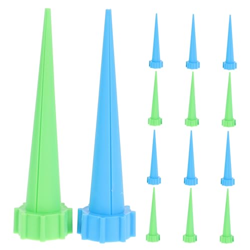 balacoo 16 Stück Automatisches Pflanzbewässerungsgerät Teilig aus Bruchsicherem Kunststoff Tropfbewässerung Selbstregulierend für Zimmerpflanzen im Haus Blau und Grün Einfache Handhabung von balacoo