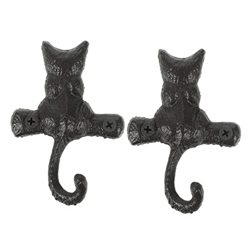 balacoo 2 Stück Antike Katzen Wandhaken aus Gusseisen Dekorative Wandmontage Kleiderhaken für Mäntel Schlüssel und Taschen Stabile Garderobenhaken für Flur Küche Bad und Eingang balacoo 2 Stück Antike Katzen Wandhaken aus Gusseisen Dekorative Wandmontage Kleiderhaken für Mäntel Schlüssel und Taschen Stabile Garderobenhaken für Flur Küche Bad und Eingang von balacoo