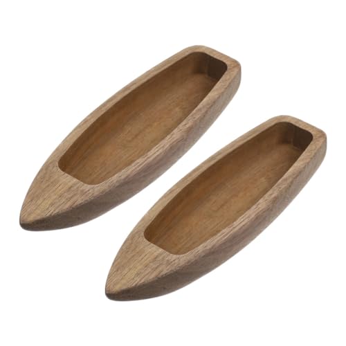 balacoo 2 Stück Teiliges Holz Boot Modell Naturgetreues Ruderboot Ornament Handgefertigt Rustikale Holzfigur für Wohn und Arbeitszimmer Dekoration Geschenkidee von balacoo