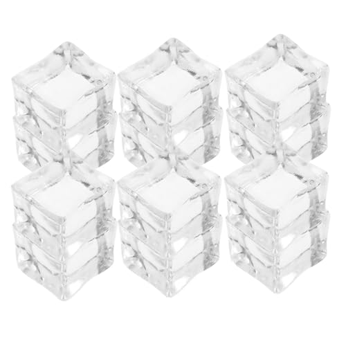 balacoo 20 Stück Teiliges Klare Künstliche Eiswürfel aus Wiederverwendbare Fake Ice Cubes für Barfotografie Vasenfüllung und Dekoration Langlebige Künstliche Eisblöcke für Hochzeit und von balacoo