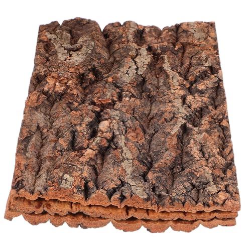 balacoo 3 Stück Reptilienrinde Terrarium Hintergrund Teiliges Lebensechte Korkrinde Dekoration Langlebig Kratzfest Natürliches Klettermaterial für Eidechsen Spinnen und Bartagamen von balacoo