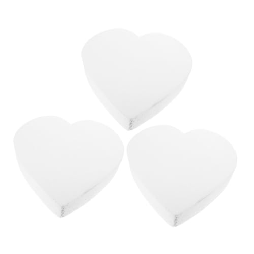balacoo 3 Stück Teiliges Herzförmiges Schaumstoff Kuchenmodell Wiederverwendbar Zum Üben Von Tortendeko Hochzeitstorten Fotografie Requisit Für DIY Basteln von balacoo