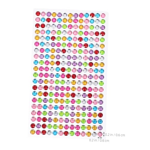 balacoo 4 Blätter Bunte Acryl Strasssteine DIY Nagel Schmuck Aufkleber Gesicht Deko Steine Kleben für Handy Fotoalbum Basteln von balacoo