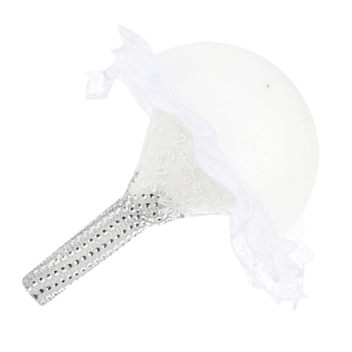 balacoo Brautstraußhalter Schaumstoff Halbkugel mit Weißer Spitze und Spitzenhenkel Rutschfester Ergonomischer Blumenhalter für DIY Hochzeitssträuße und Künstliche Dekorationen von balacoo