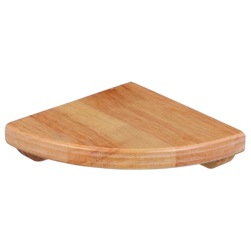 balacoo Holz Eckregal Radius Gummibaum Wandregal Schwebendes Eckbord für Bad Wohnzimmer Schlafzimmer Dekoratives Einfach zu Installierendes Wandregal von balacoo