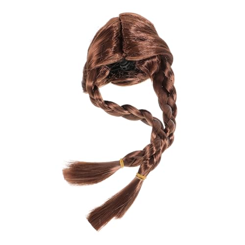 balacoo Lustige Haustier Perücke mit Geflochtenem Design Leichte Nylonfaser Cosplay Kopfbedeckung für Kleine und Mittelgroße Hunde Katzen Verstellbar für Halloween und Party von balacoo