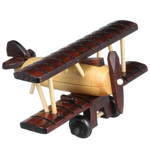 balacoo Vintage Holzflugzeug Modell Ornament Handgefertigte Holz Skulptur Realistisches Retro Flugzeug für Schreibtisch und Leichtes für Flugzeugliebhaber Kreative Tischdeko balacoo Vintage Holzflugzeug Modell Ornament Handgefertigte Holz Skulptur Realistisches Retro Flugzeug für Schreibtisch und Leichtes für Flugzeugliebhaber Kreative Tischdeko von balacoo