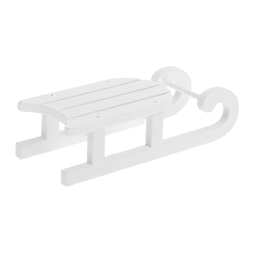 balacoo Weihnachtlicher Holzschlitten Deko Weiß Tischdekoration Festliche Weihnachtsdeko für Wohnräume und Fotografie Zubehör von balacoo