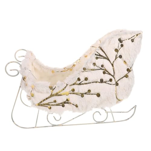 balacoo Weihnachtlicher Schneerutsch Dekoschlitten Samtoberfläche Stabile Tischdekoration für Festtagsfeiern Vielseitiges Ornament für Zuhause und Fotorequisiten von balacoo