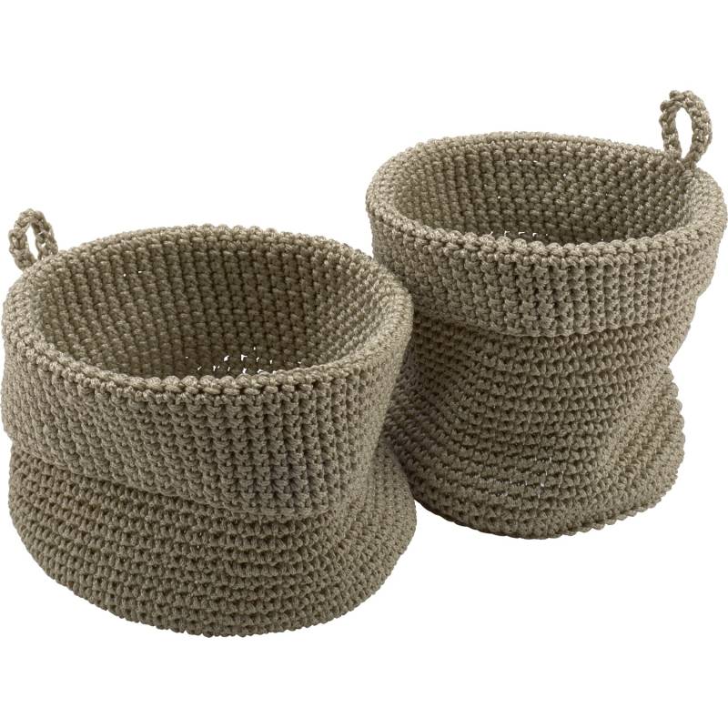 baliv Aufbewahrungskorb Grau 2er Set von baliv