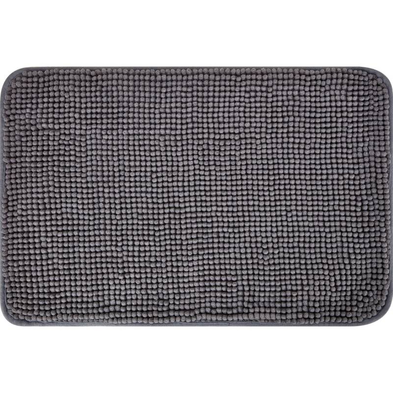 baliv Badematte 40 cm x 60 cm Polyester Dunkelgrau von baliv