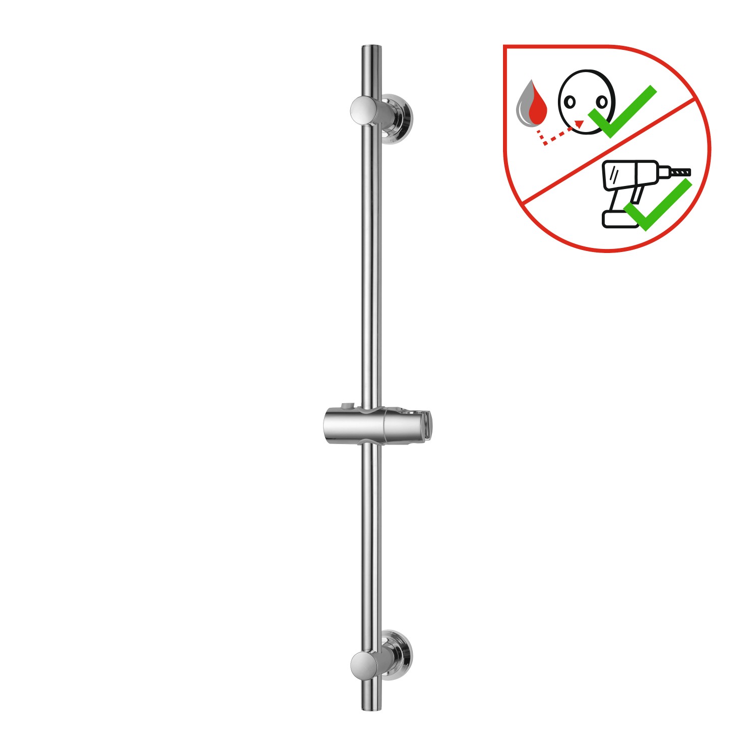 baliv Brausestange DST-70.20, 70,5 cm Verchromt von baliv