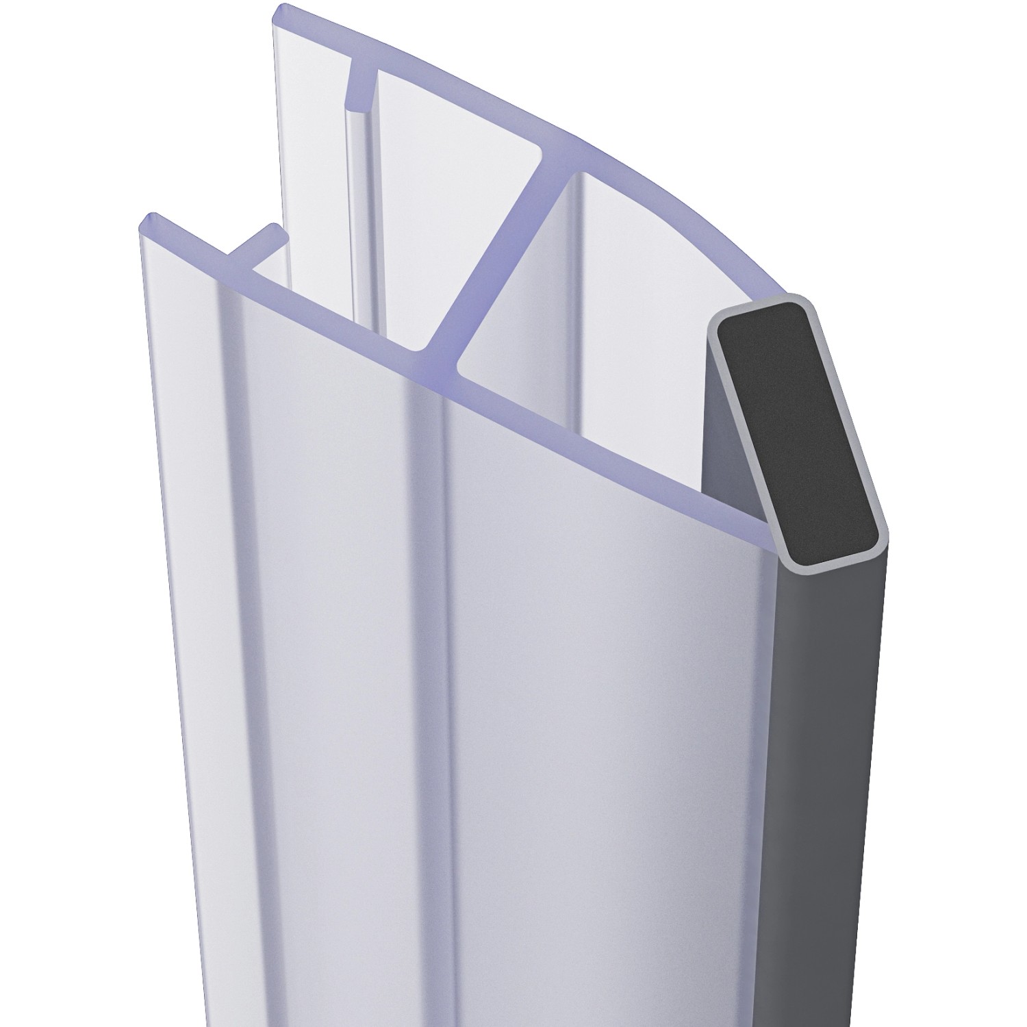baliv Magnetische Dichtung 45° für Glasduschen mit Glasstärke 5 mm -6 mm Hellgra von baliv